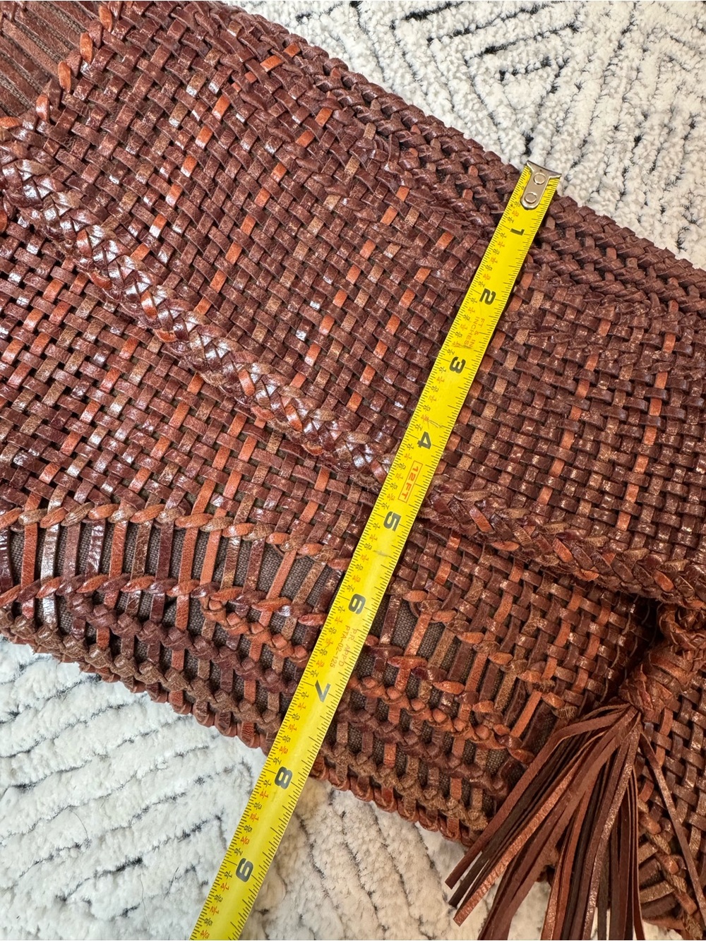 RARE Vintage Cole Hann Woven Leather Clutch - Picture 13 of 14